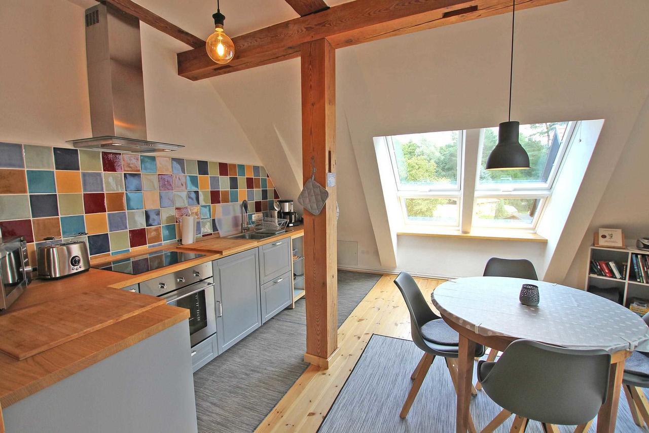 Ferienwohnung Im Forsthaus Am See Schwarz Buitenkant foto